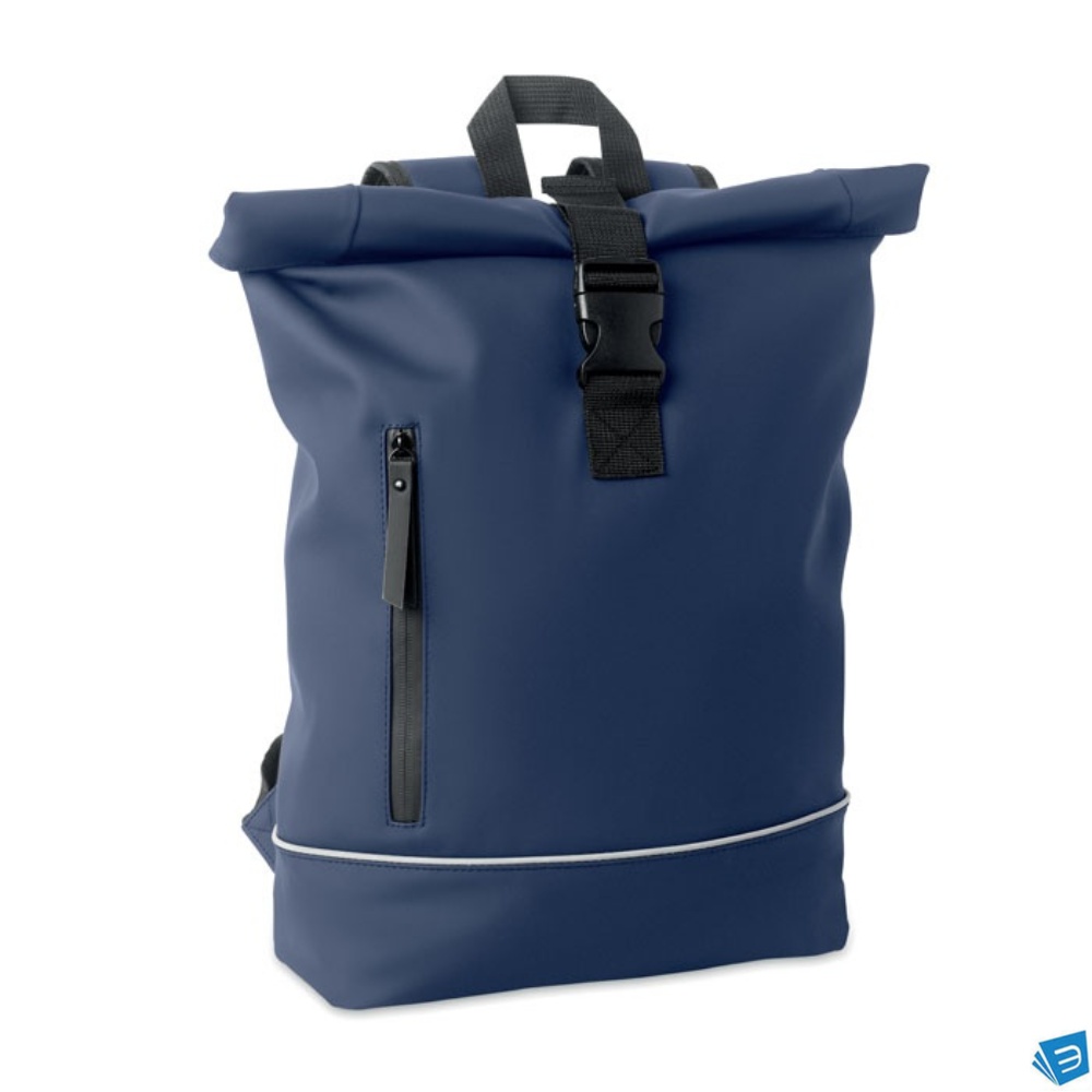 Zaino in PU rolltop per laptop 15