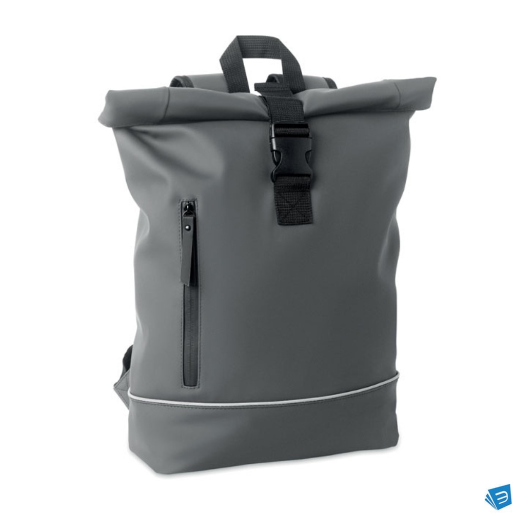 Zaino in PU rolltop per laptop 15