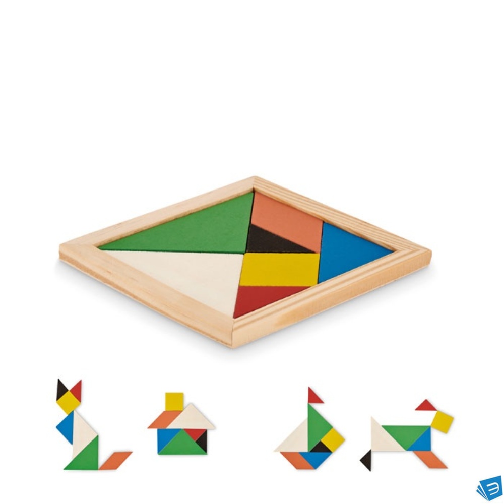 Puzzle Tangram in legno