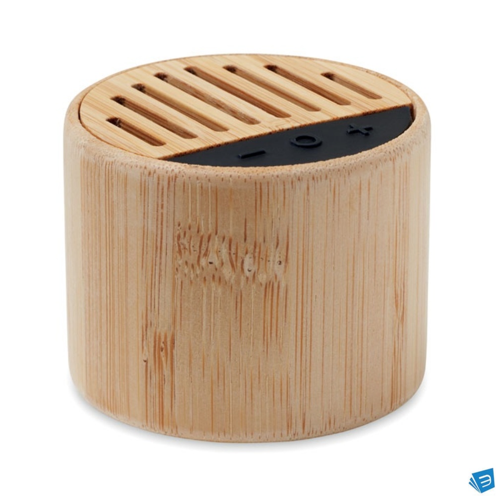 Speaker wireless tondo in bambù