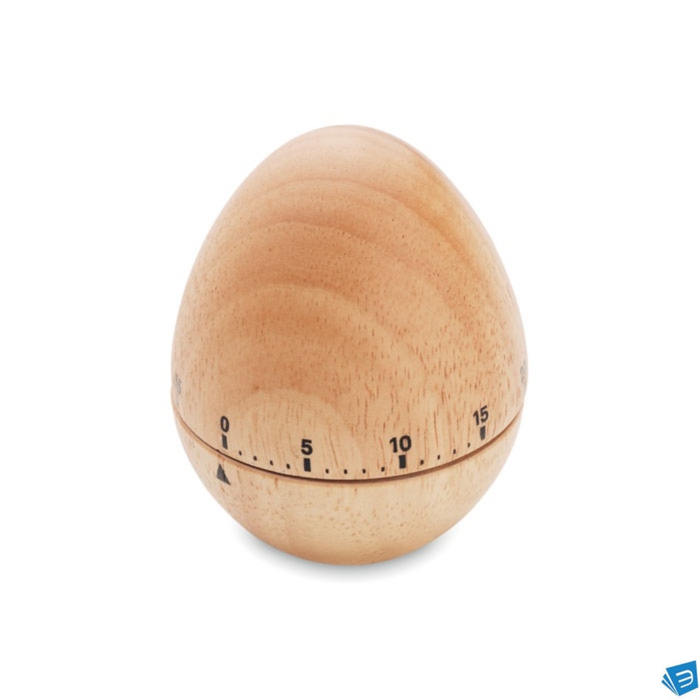 Timer a forma di uovo in legno