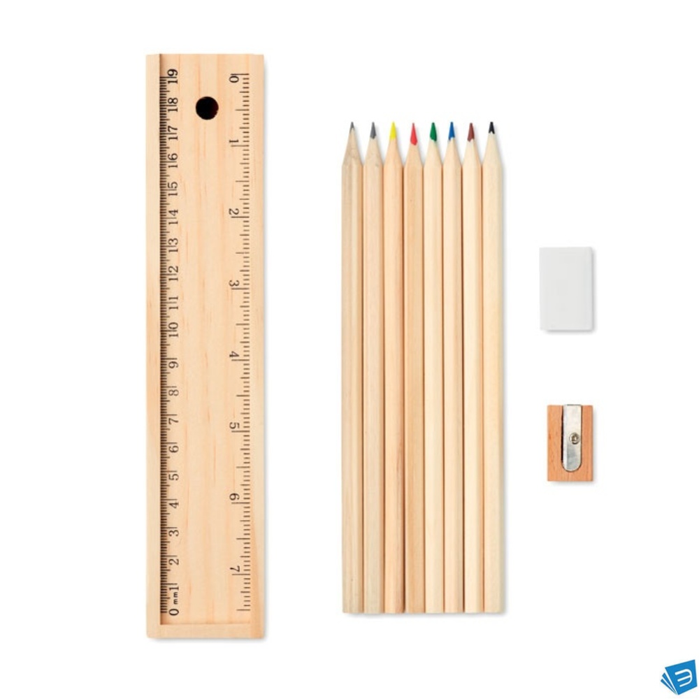 Set 12 penne in box di legno