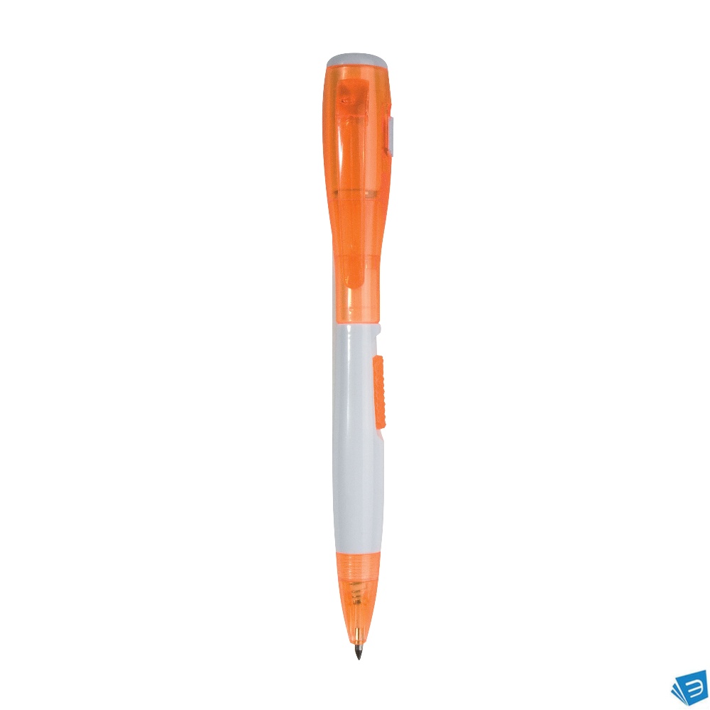 Penna in plastica con luce, batteria inclusa