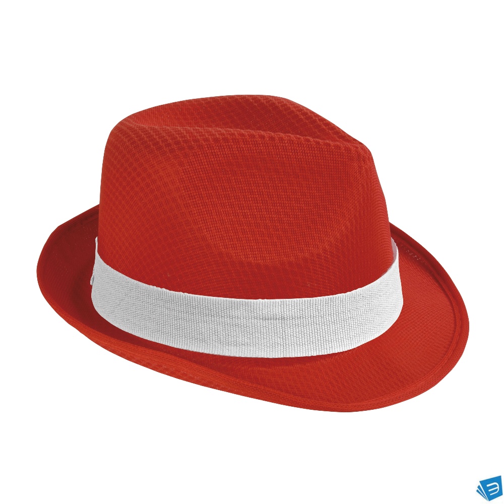 Cappello in poliestere con fascia elastica 2,5 cm applicabile e personalizzabile