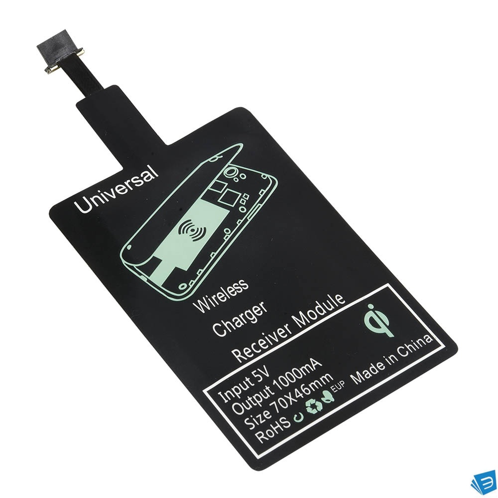 Ricevitore QI wireless con connettore micro USB per abilitare i dispositivi con connettore