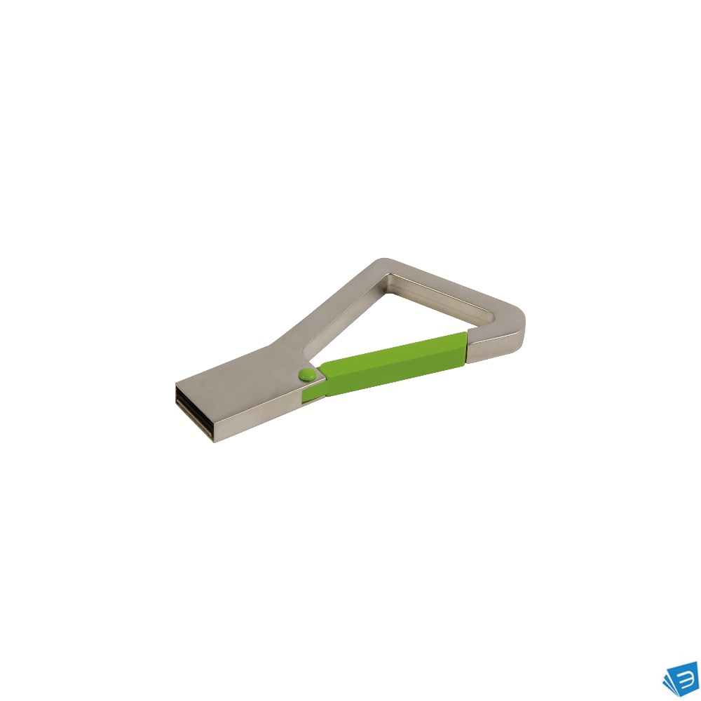Chiavetta USB 4 Gb in metallo con moschettone. Possibilità di import su richiesta