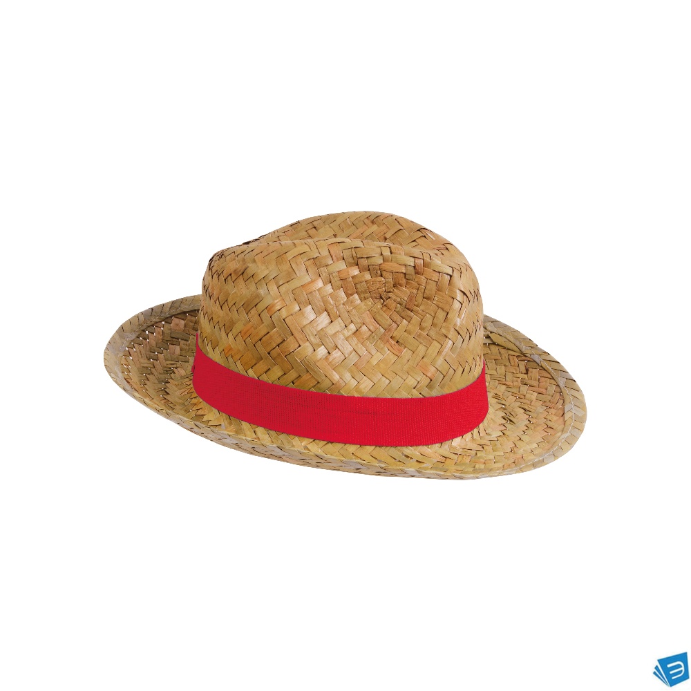 Cappello in paglia con fascia elastica 2,5 cm applicabile e personalizzabile