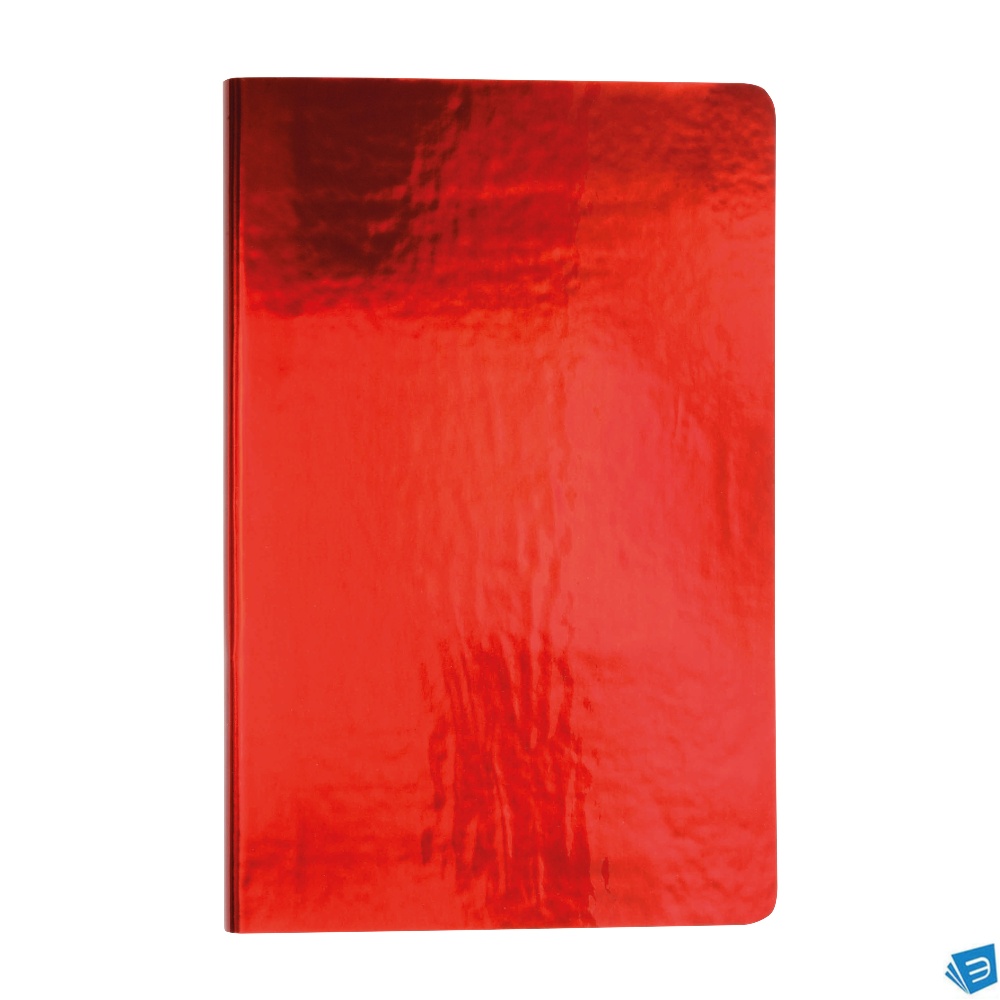 Quaderno in cartoncino effetto metallizzato, fogli a righe color avorio (64 pag.)