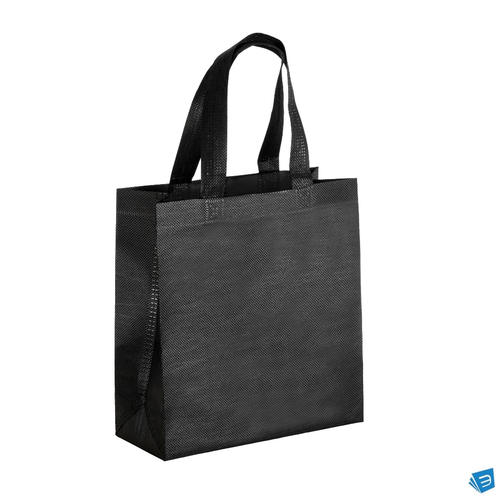 Borsa shopper in PET riciclato da 80 g/m² (TNT R-PET) termosaldata