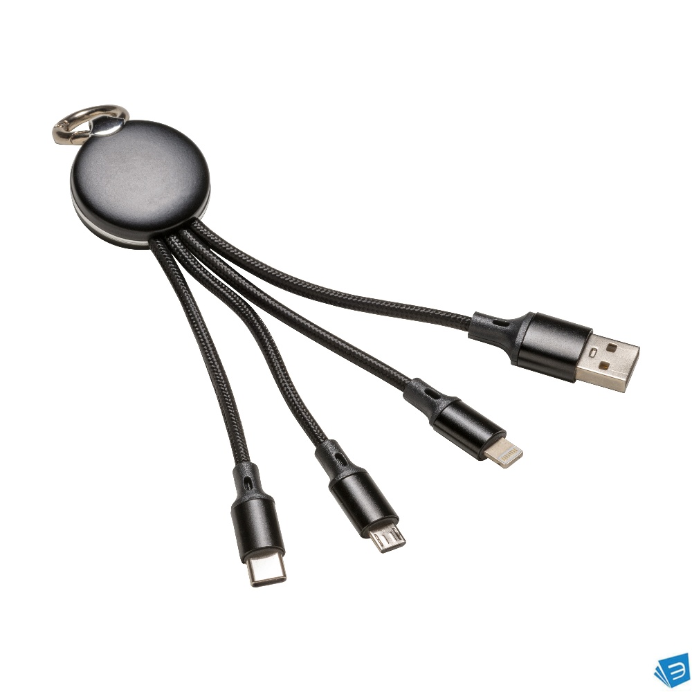 Set cavi micro USB, lighthing, type C con LED