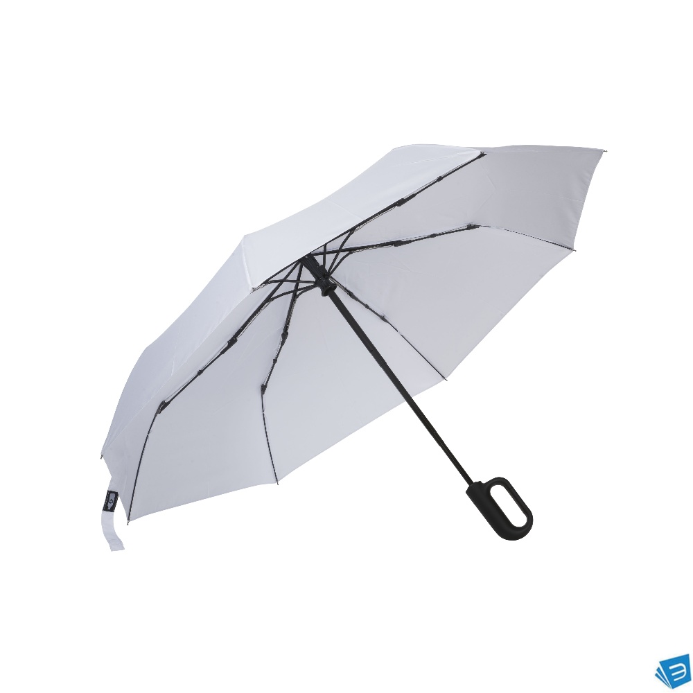 Ombrello in R-PET automatico con manico moschettone