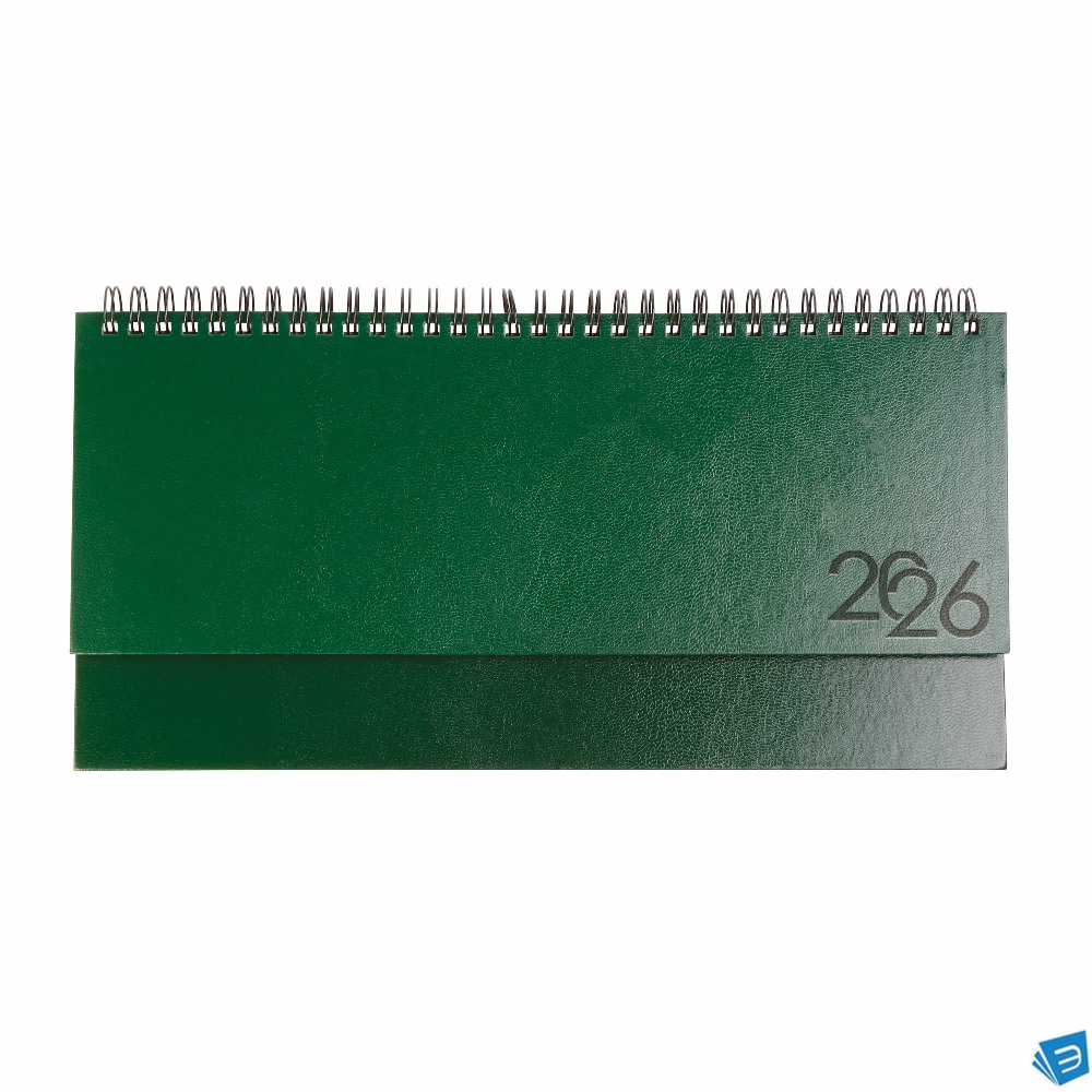 Agenda da tavolo settimanale 2026 con copertina in cartoncino laminato