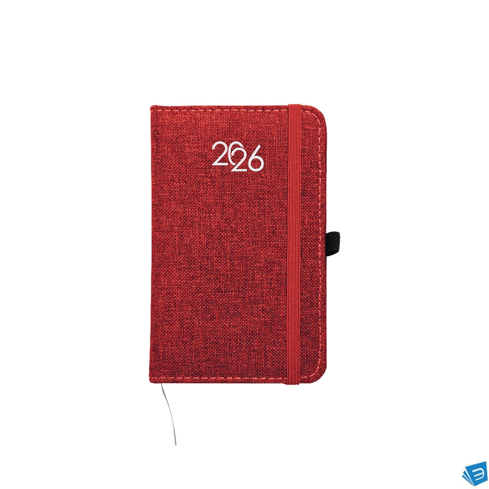 Agenda tascabile settimanale 2026, copertina rigida in PET riciclato con effetto mélange