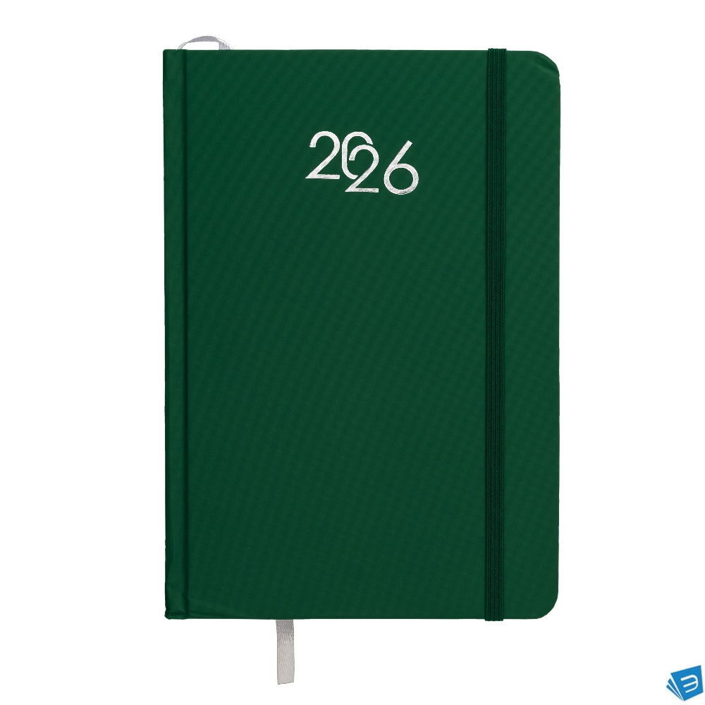 Agenda giornaliera 2026, copertina rigida in cartoncino laminato