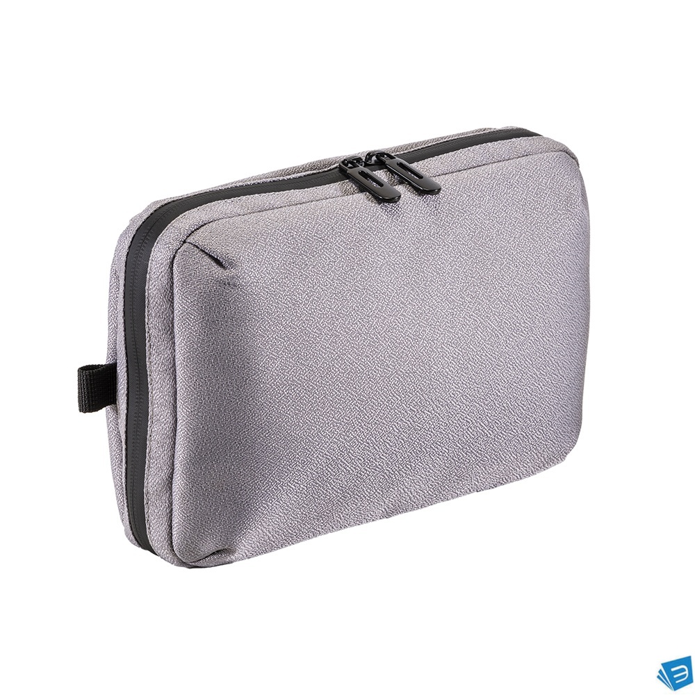 Tech organizer in poliestere riciclato jacquard 600D (lining interno in R-PET)