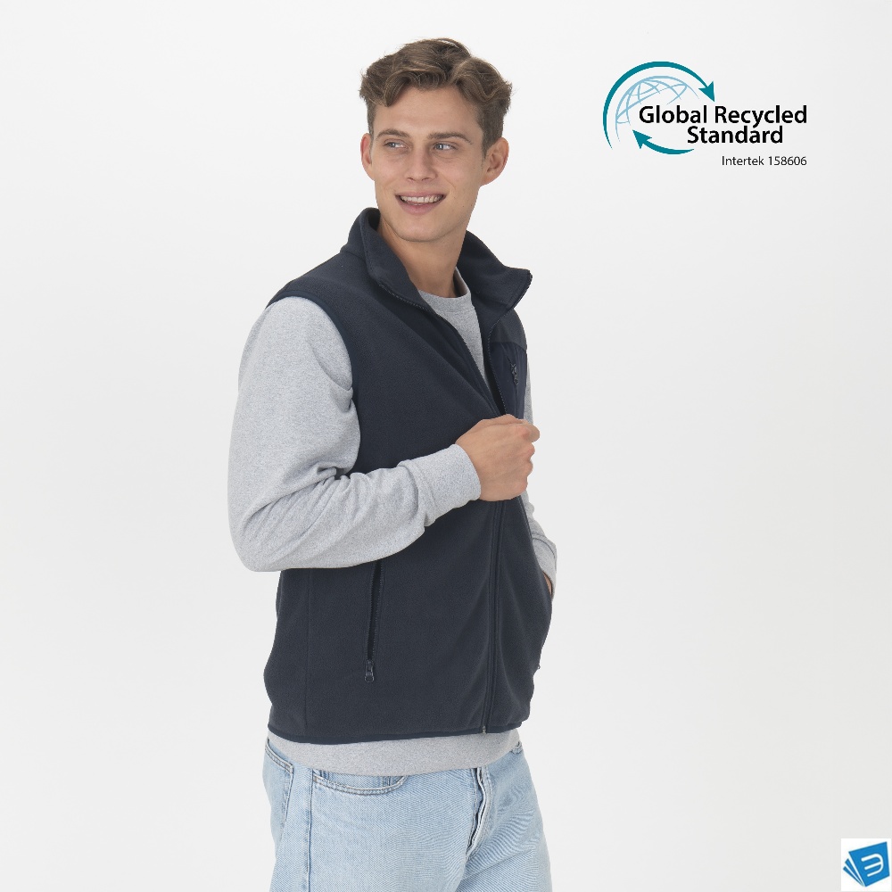 Smanicato in micropile unisex in tessuto 100% rigenerato da 240 g/m2 (100% poliestere ric.